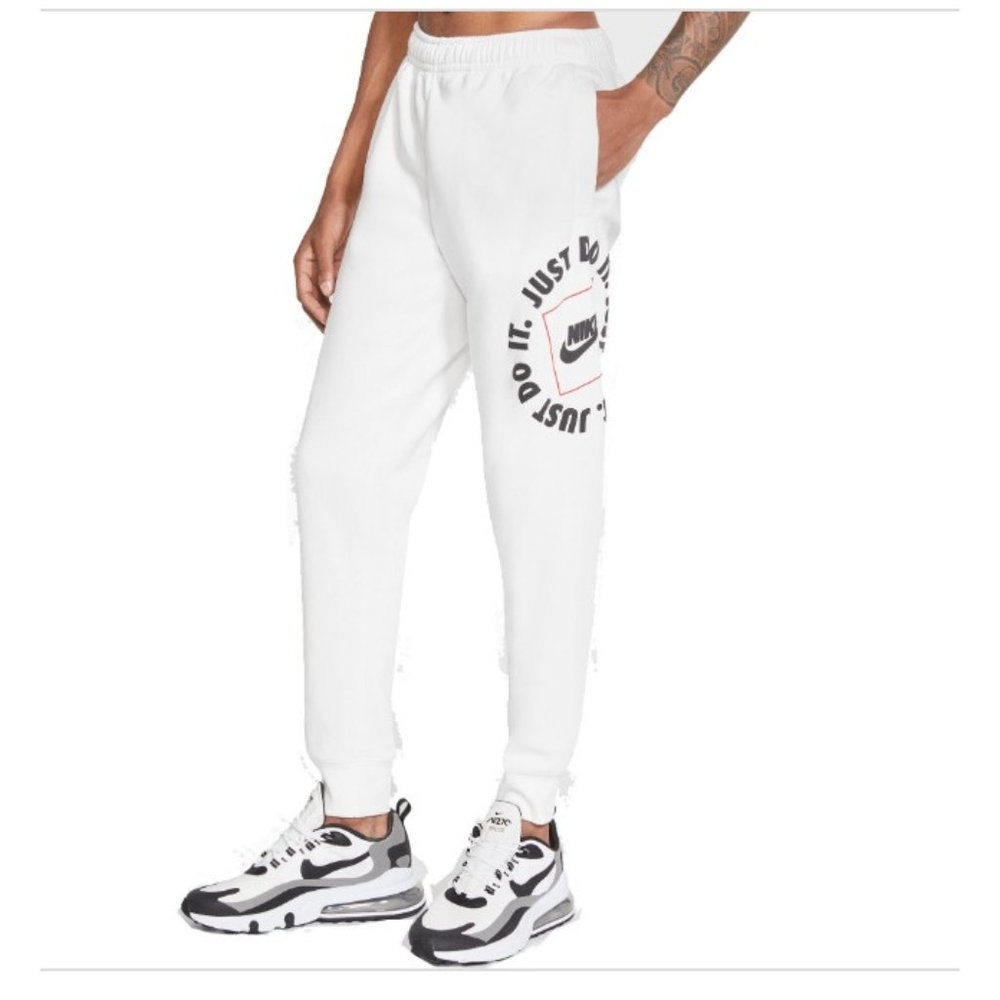 NWT Nike Just do it Men's L Sportswear Jdi Circle Logo Fleece Joggers Sweatpants